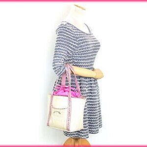 Samantha Vega Tote Bag Natural x Pink x Silver Women Authentic secondhand